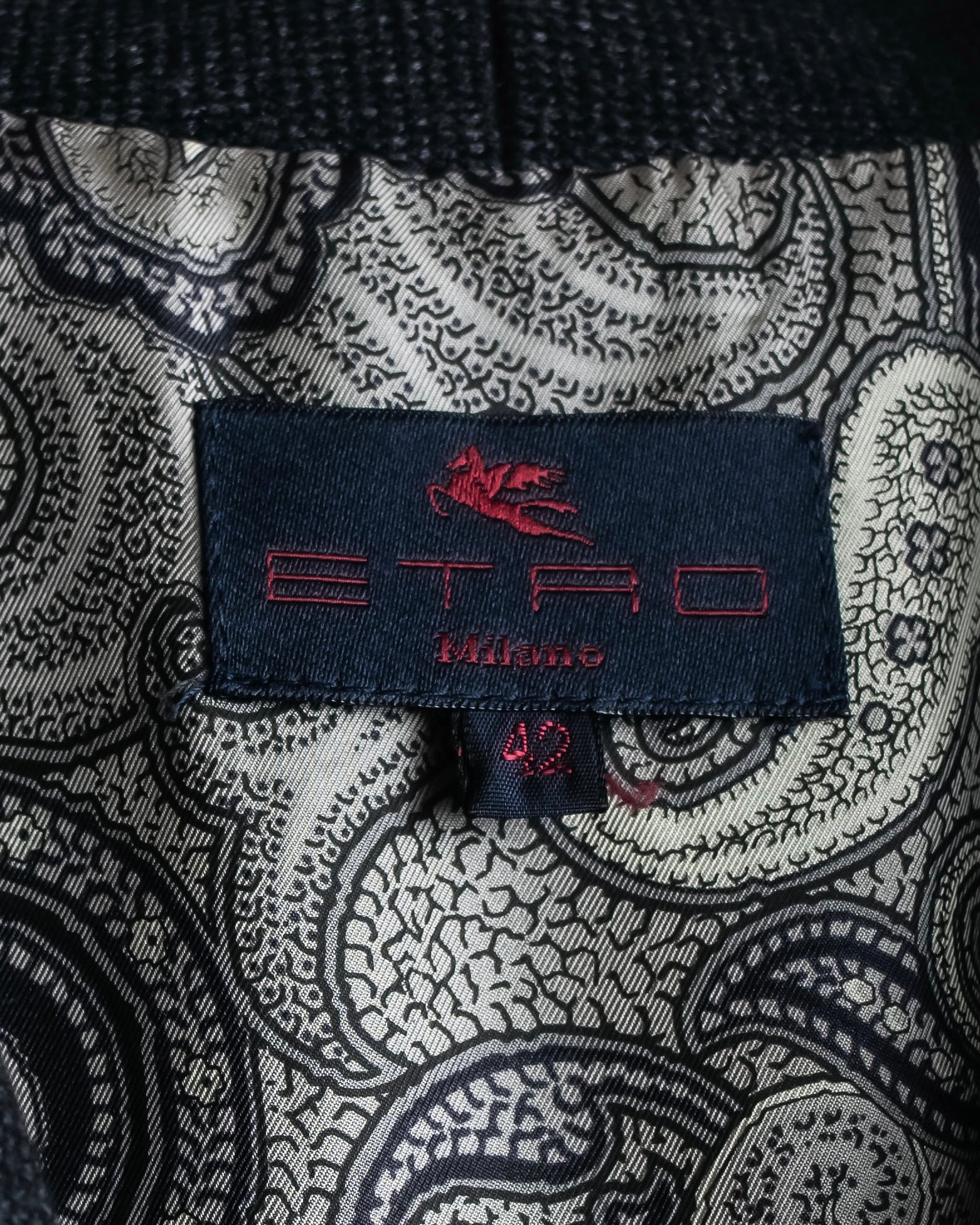 "ETRO" Shawl collar belted mid-length coat