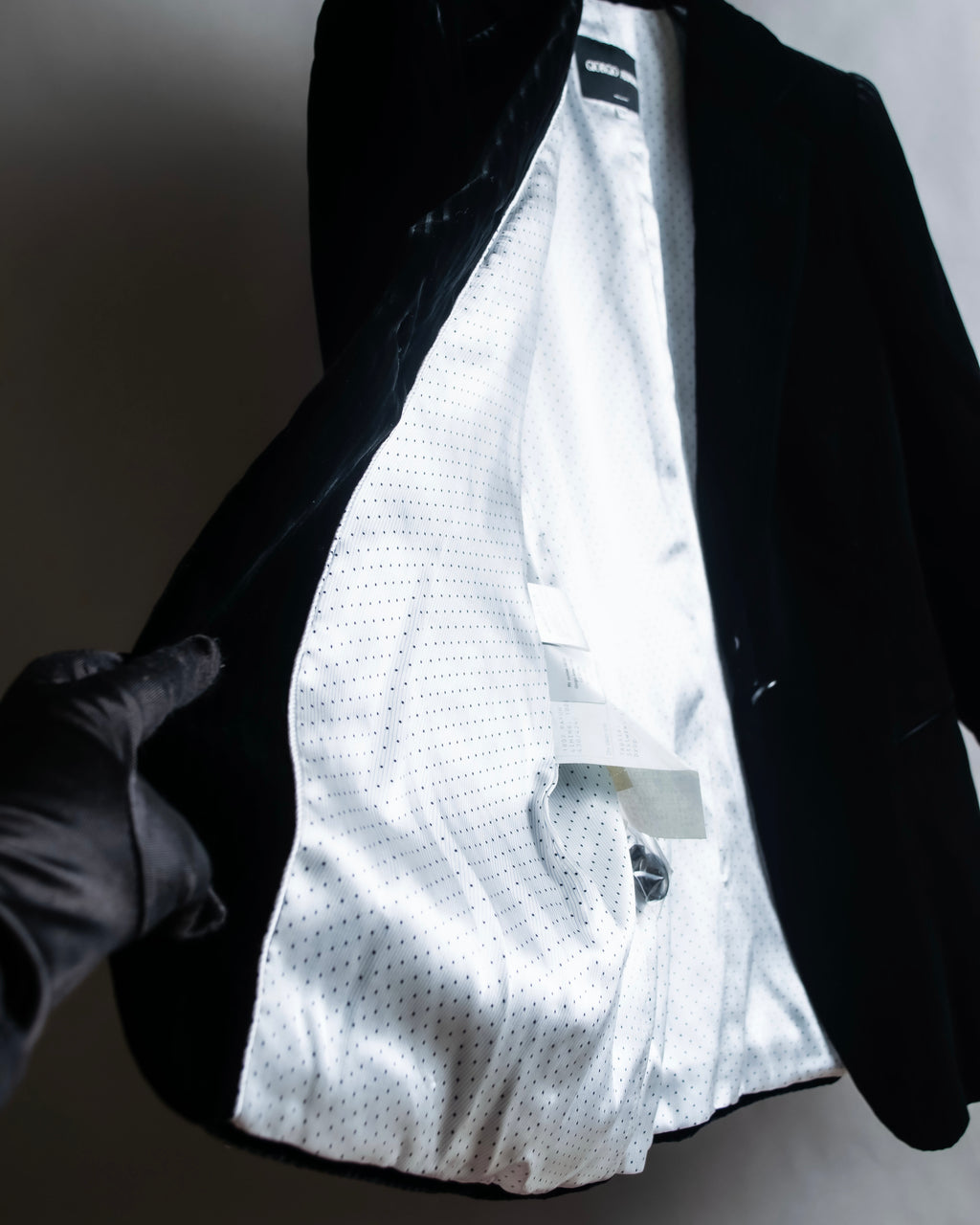 "GIORGIO ARMANI" Beautiful shape velour tailored jacket