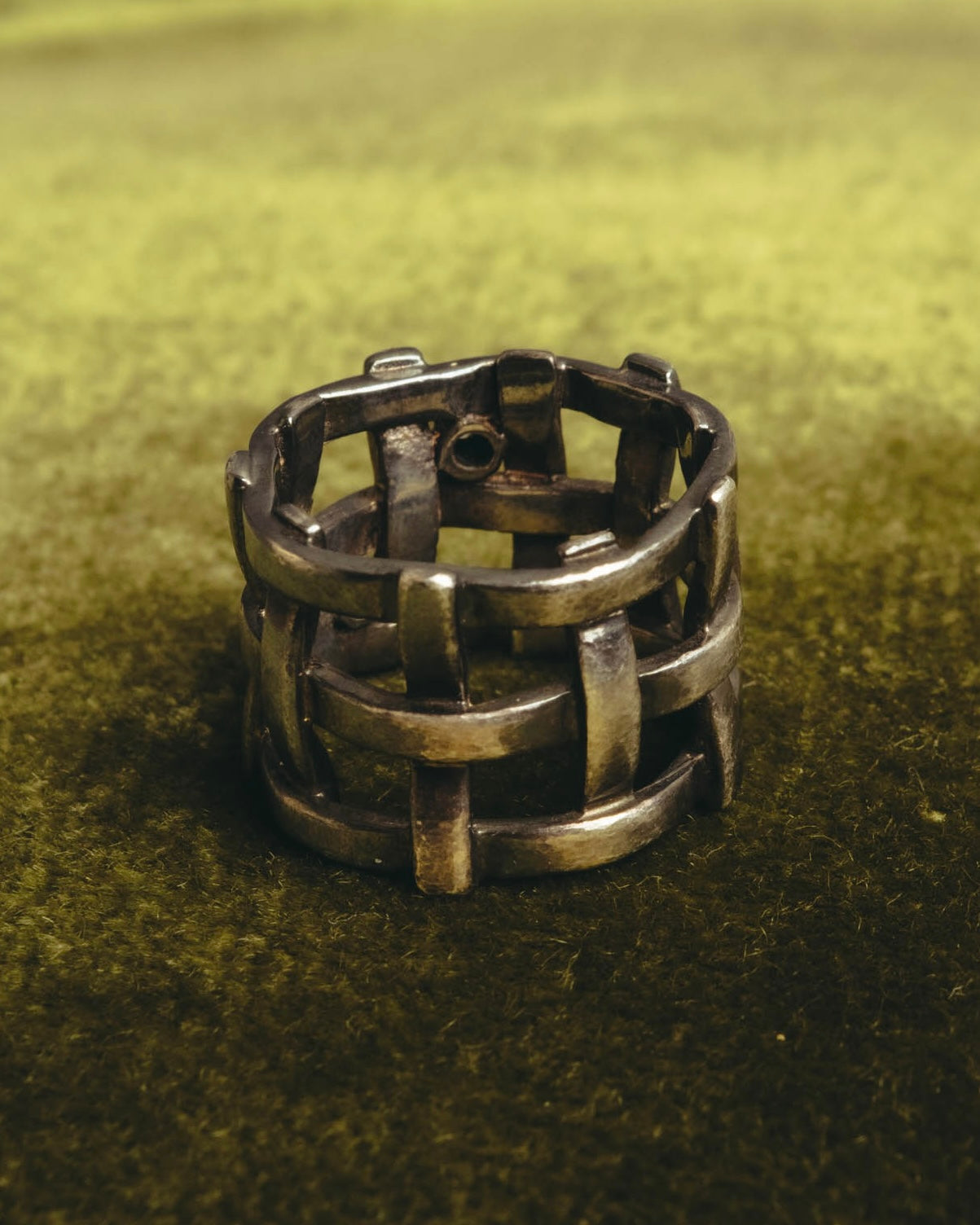 "Jean Paul Gaultier" 90's-00's Sculptural lattice silver ring