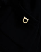 "Salvatore Ferragamo" 90's-00's Gancini motif design box silhouette jacket