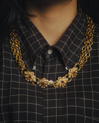 -SPECIAL- “CHANEL” 80’s-90’s ornate gold chain necklace