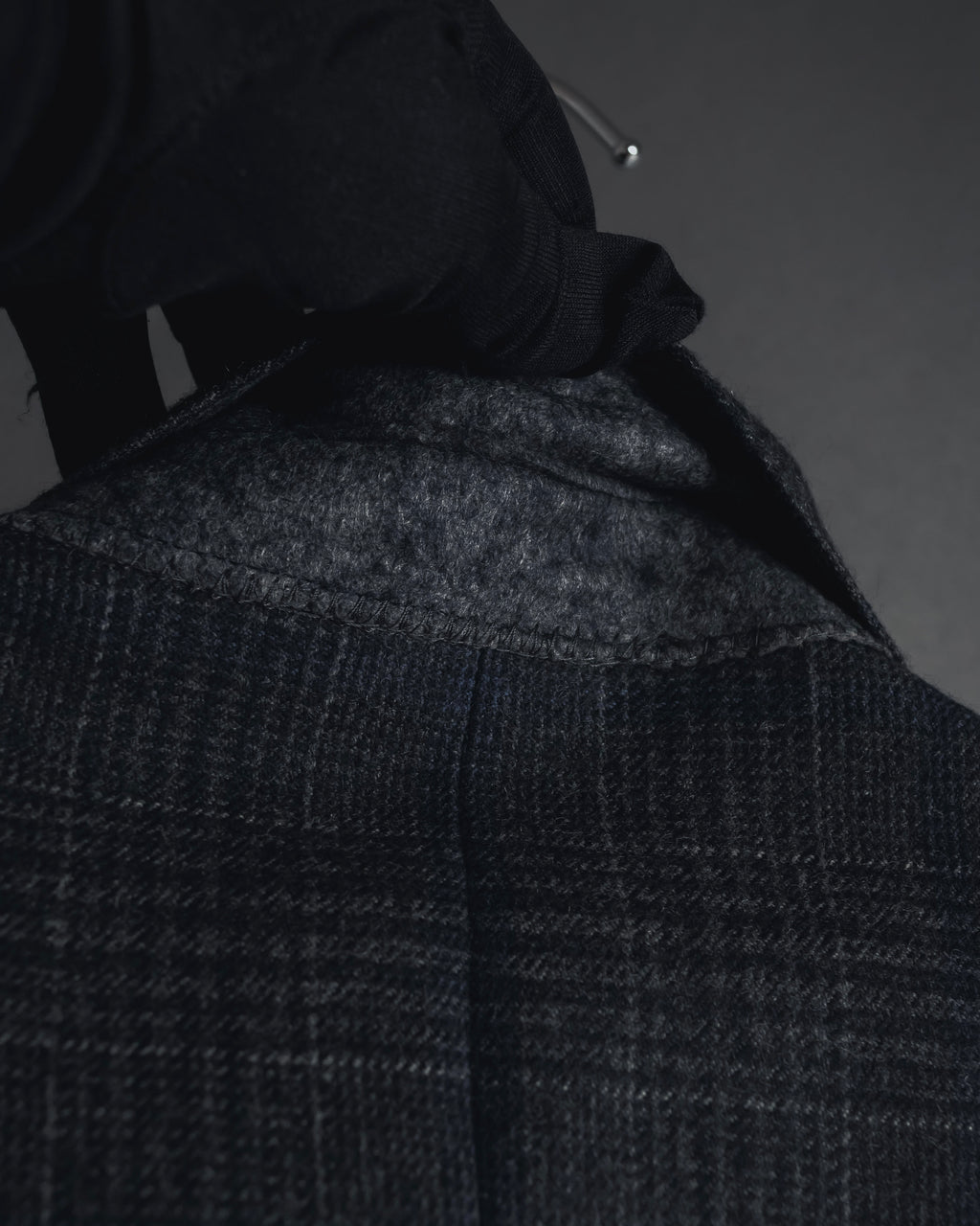 "BALENCIAGA" 90’s Cashmere blend glen check double-breasted blazer