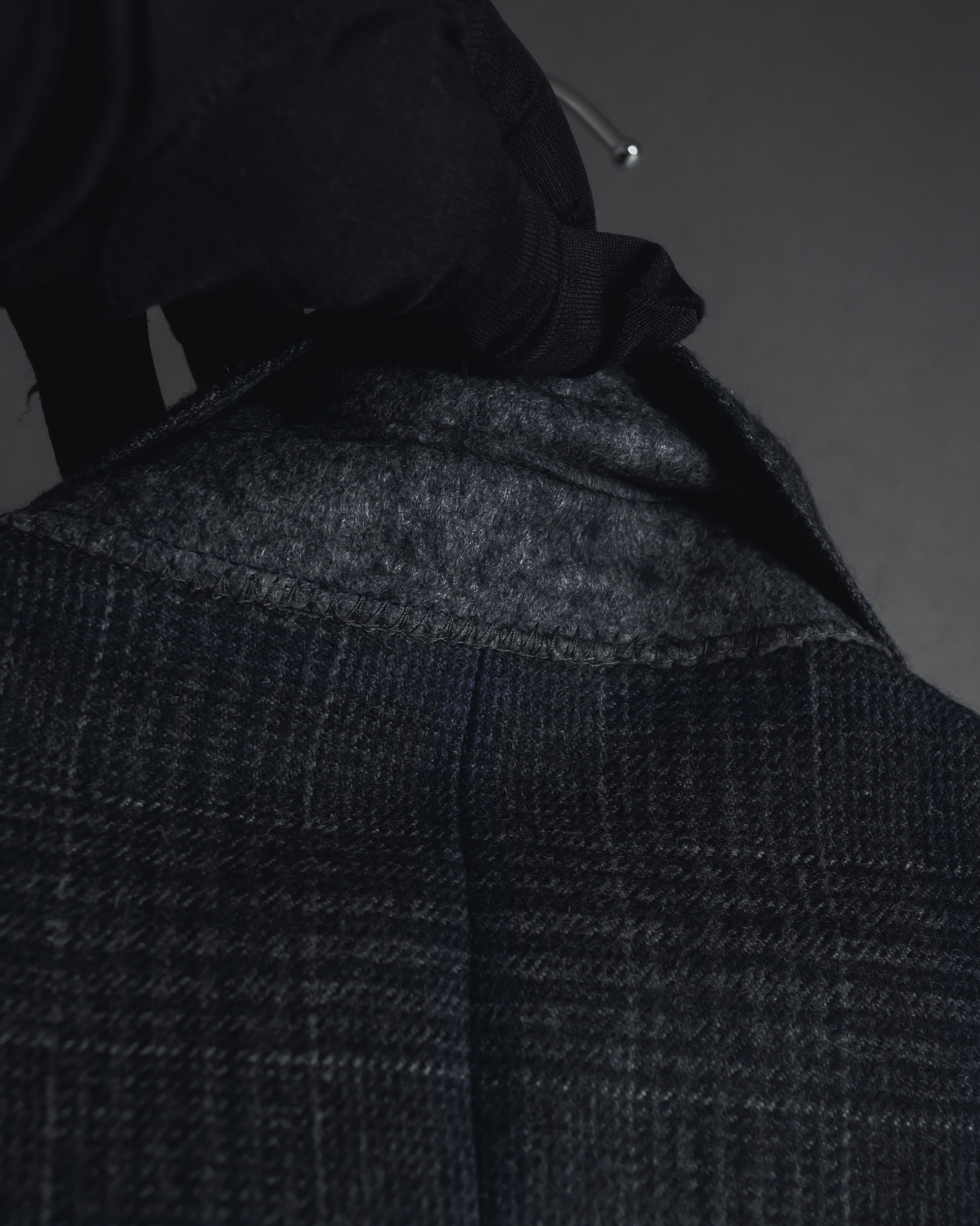 "BALENCIAGA" 90’s Cashmere blend glen check double-breasted blazer