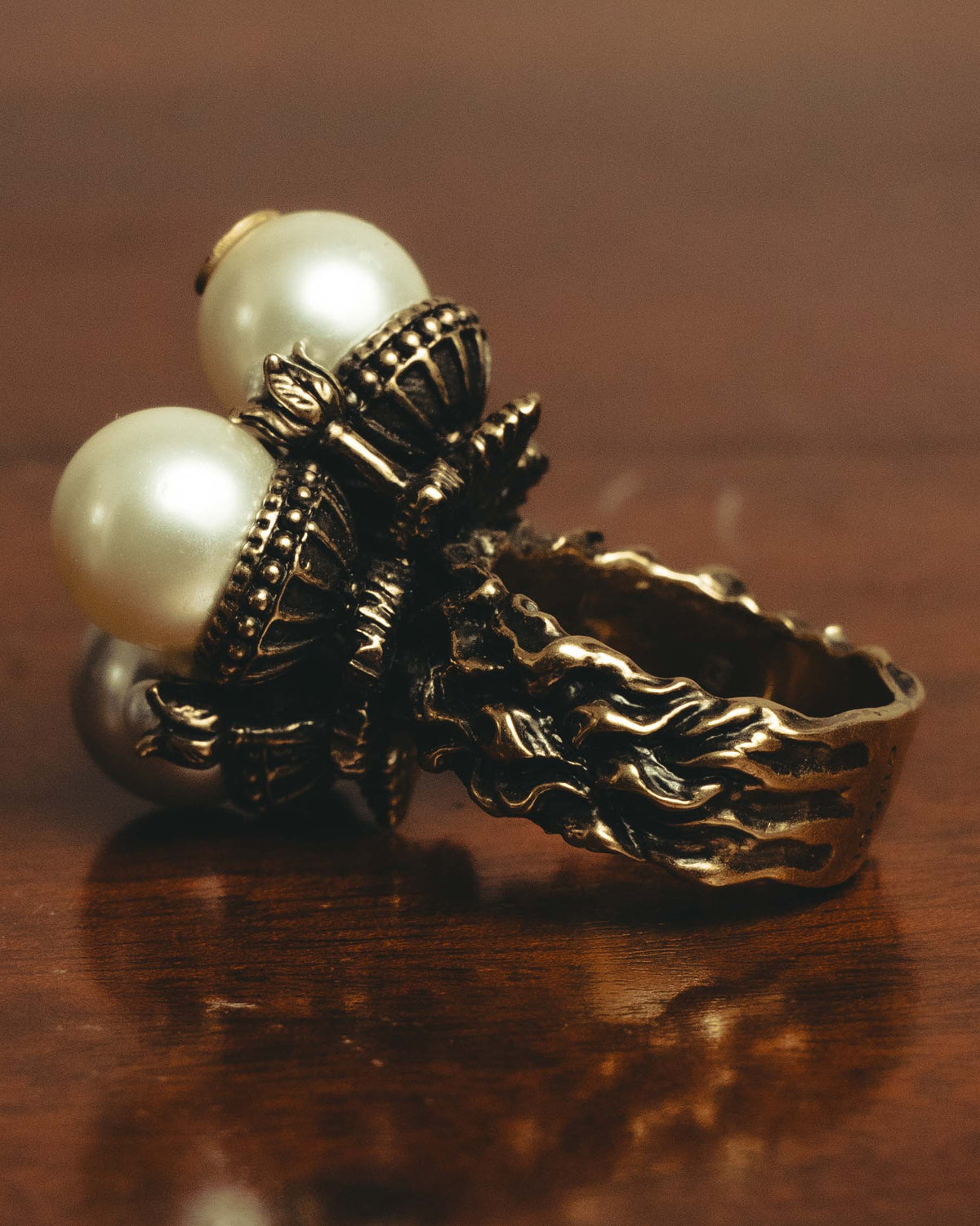 -SPECIAL- "GUCCI" 2015-2022 Pearl cluster sculptural statement ring