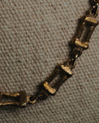 "Christian Dior" 80’s textured geometric link chain necklace