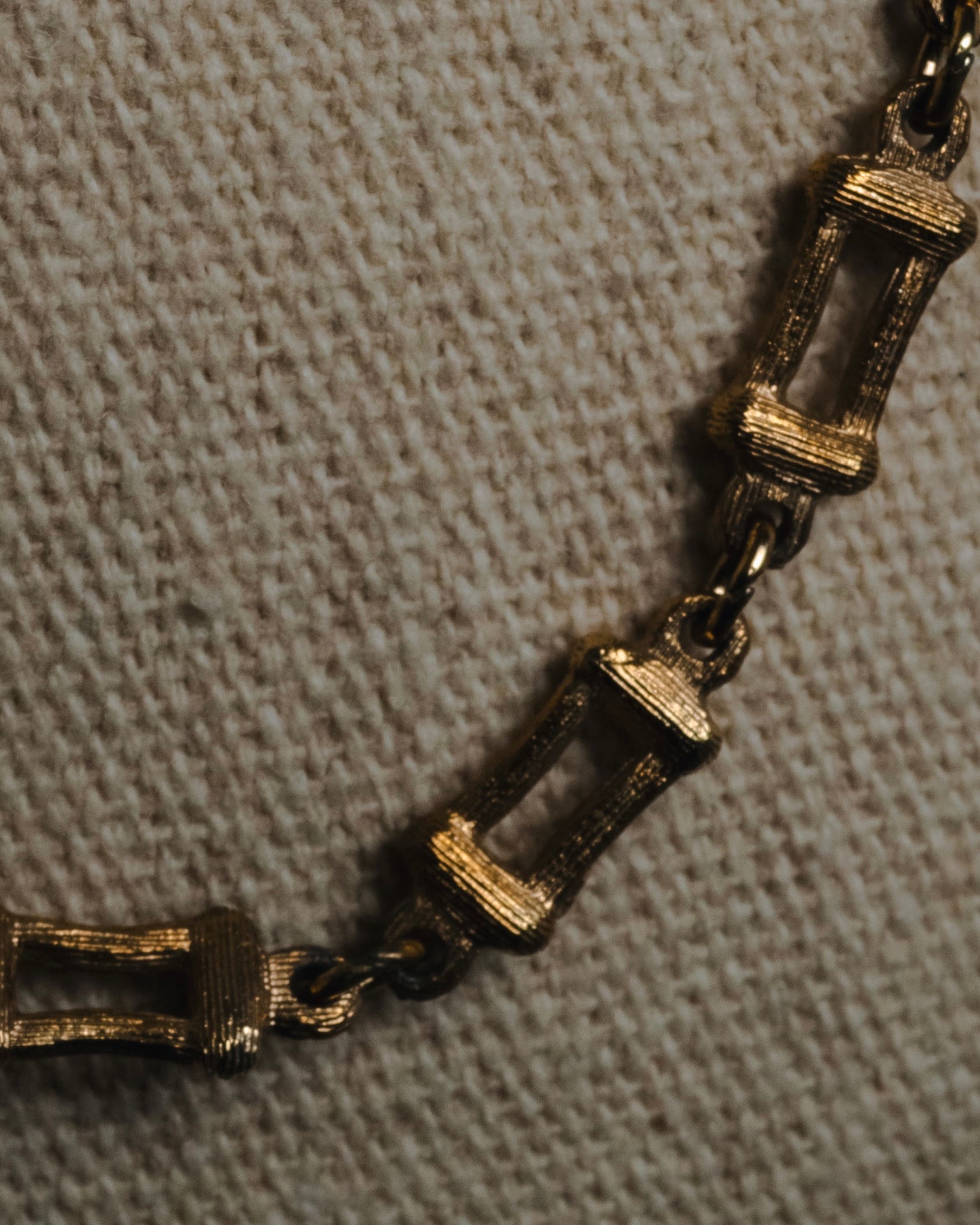 "Christian Dior" 80’s textured geometric link chain necklace