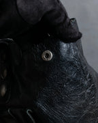 "tricot COMME des GARCONS" 
Flap pocket metal parts design leather hand bag