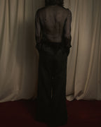 "LOEWE" 2014AW Sheer embroidered shirt