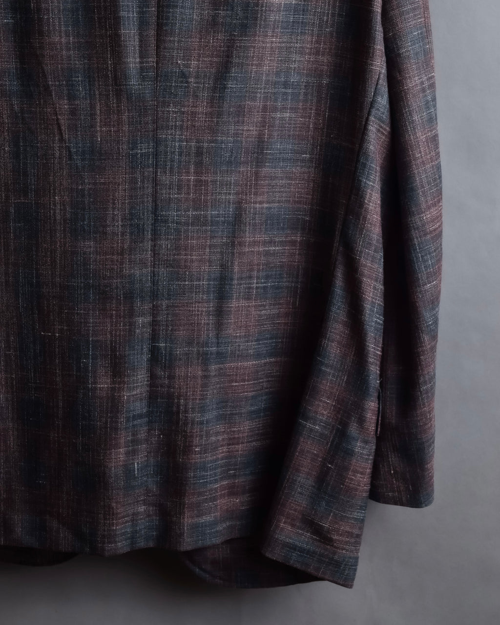 "Tex Teq" Gradient check pattern tailored jacket