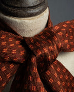 "HERMES" Mosaic dot knit silk neck tie