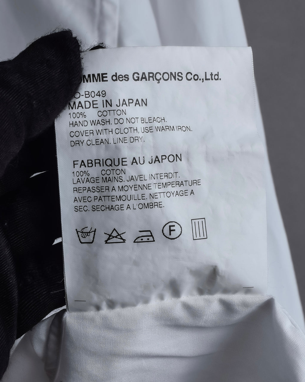 "COMME des GARCONS HOMME PLUS" 15SS Ripped cutting design cotton shirt