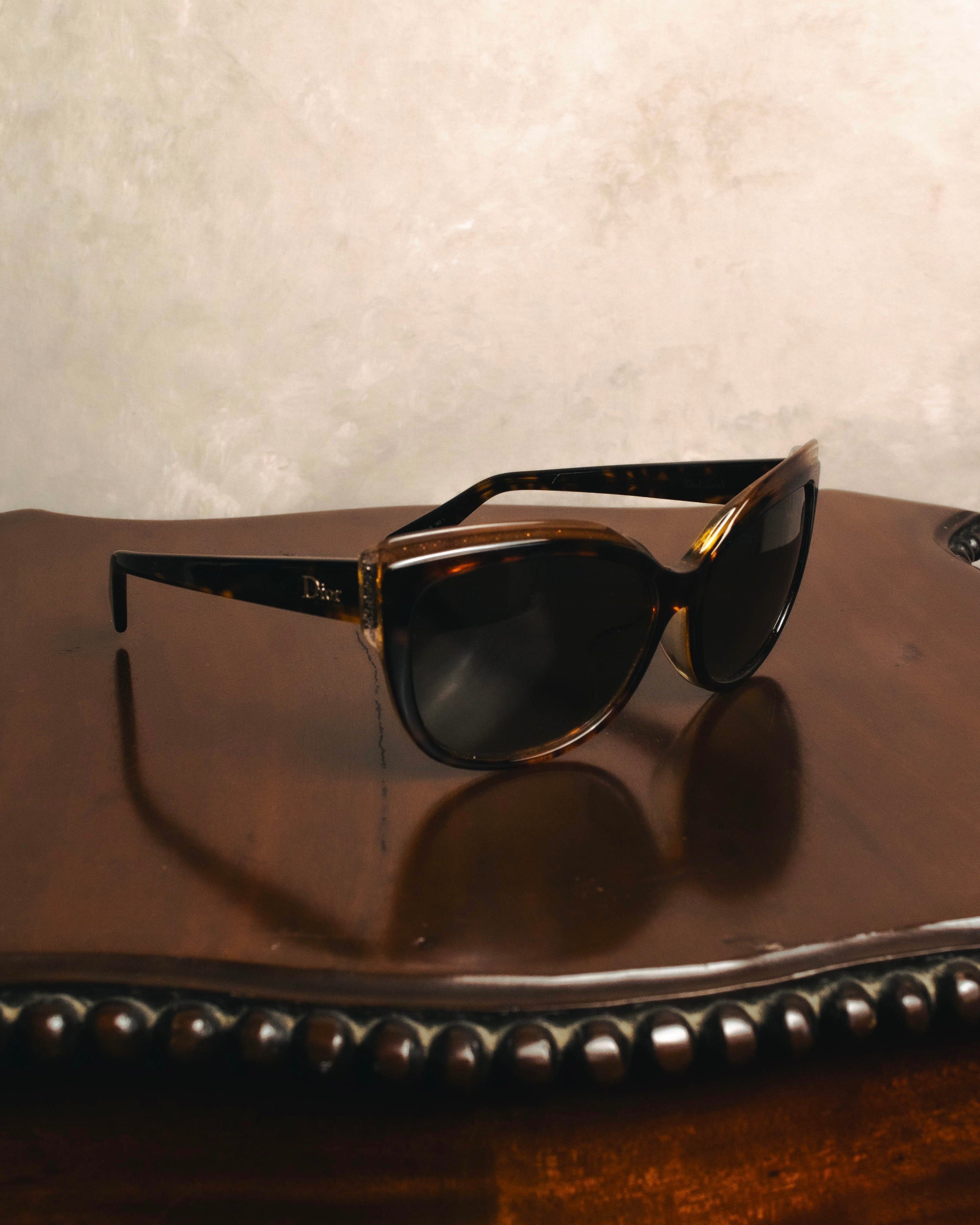 "Christian Dior" 2010's Glittered tortoiseshell sunglasses