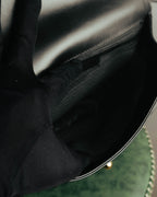“Gianfranco Lotti” 90’s-00’s Black leather turn lock shoulder bag