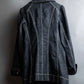 "Vivienne Westwood RED LABEL" Asymmetrical button design mid length denim coat