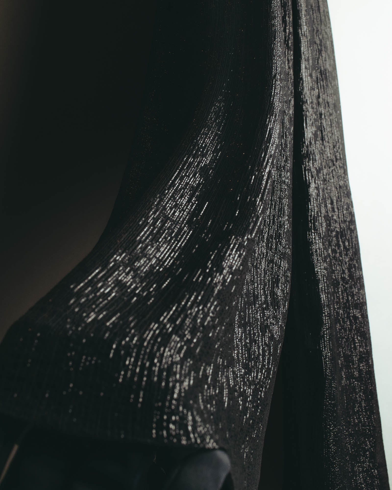 -SPECIAL- "Christian Dior" 00's Metallic silk blend fluid wide-leg trousers