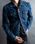 “D&G” Tweed attached bijou button denim jacket