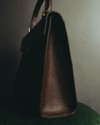 "Valentino Garavani" 80's-90's Classic box leather top-handle handbag