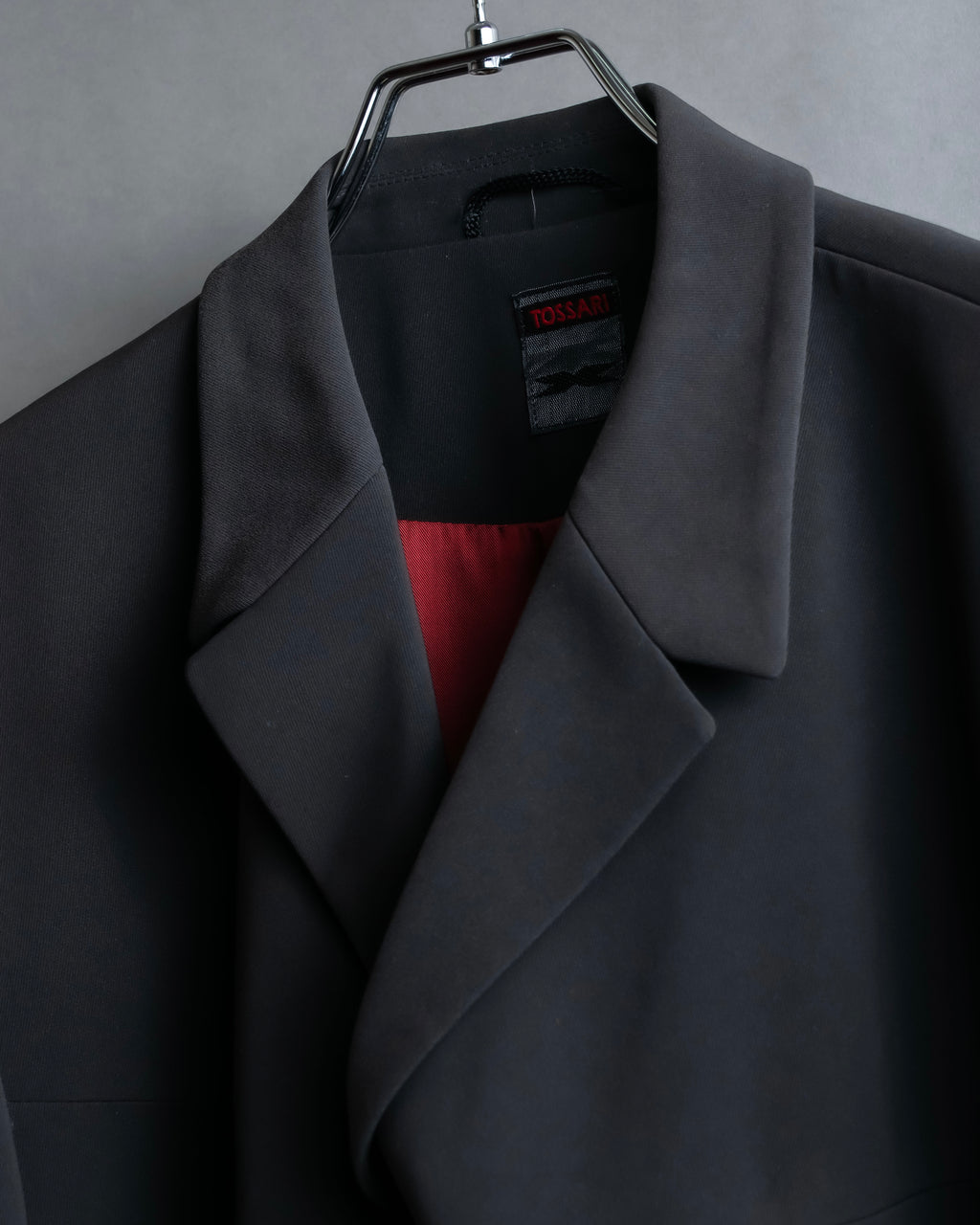 "TOSSARI" Shiny hidden zipper design tailored jacket