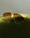"GUCCI" Classic gold metal aviator sunglasses