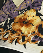 "CELINE" 90's-00's Floral printed cotton scarf