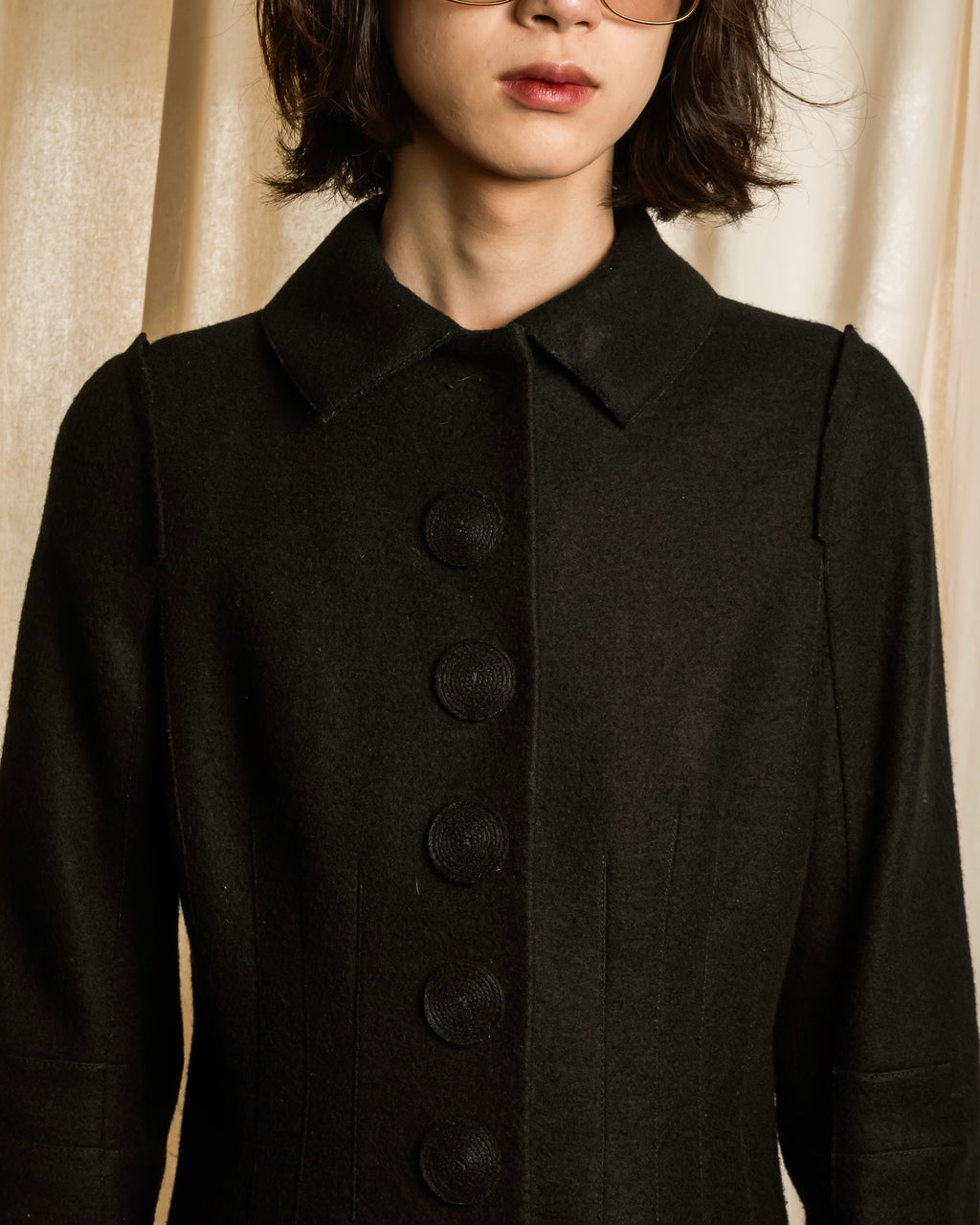"Marc Jacobs" A soft flowing flared silhouette long coat