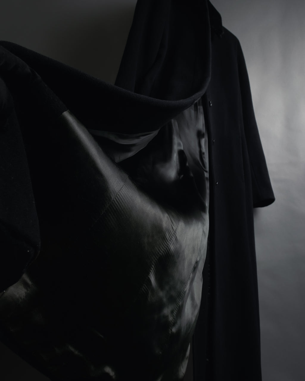 Abrigo con cuello de piel súper largo de los años 90-00 de MAX&Co.