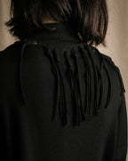 "ISSEY MIYAKE" 01AWRough knit fringe design cardigan