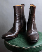 "YVES SAINT LAURENT" Medallion-embellished square heel boots