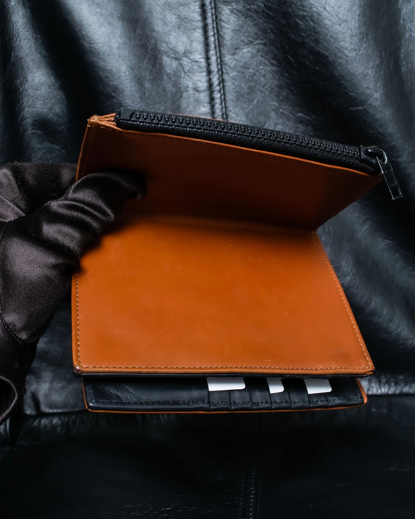 "Maison Margiela" Brown Leather Compact Wallet
