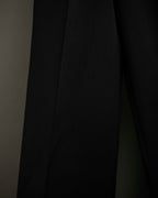 "CHANEL" Fringe design high waist straight cut slacks