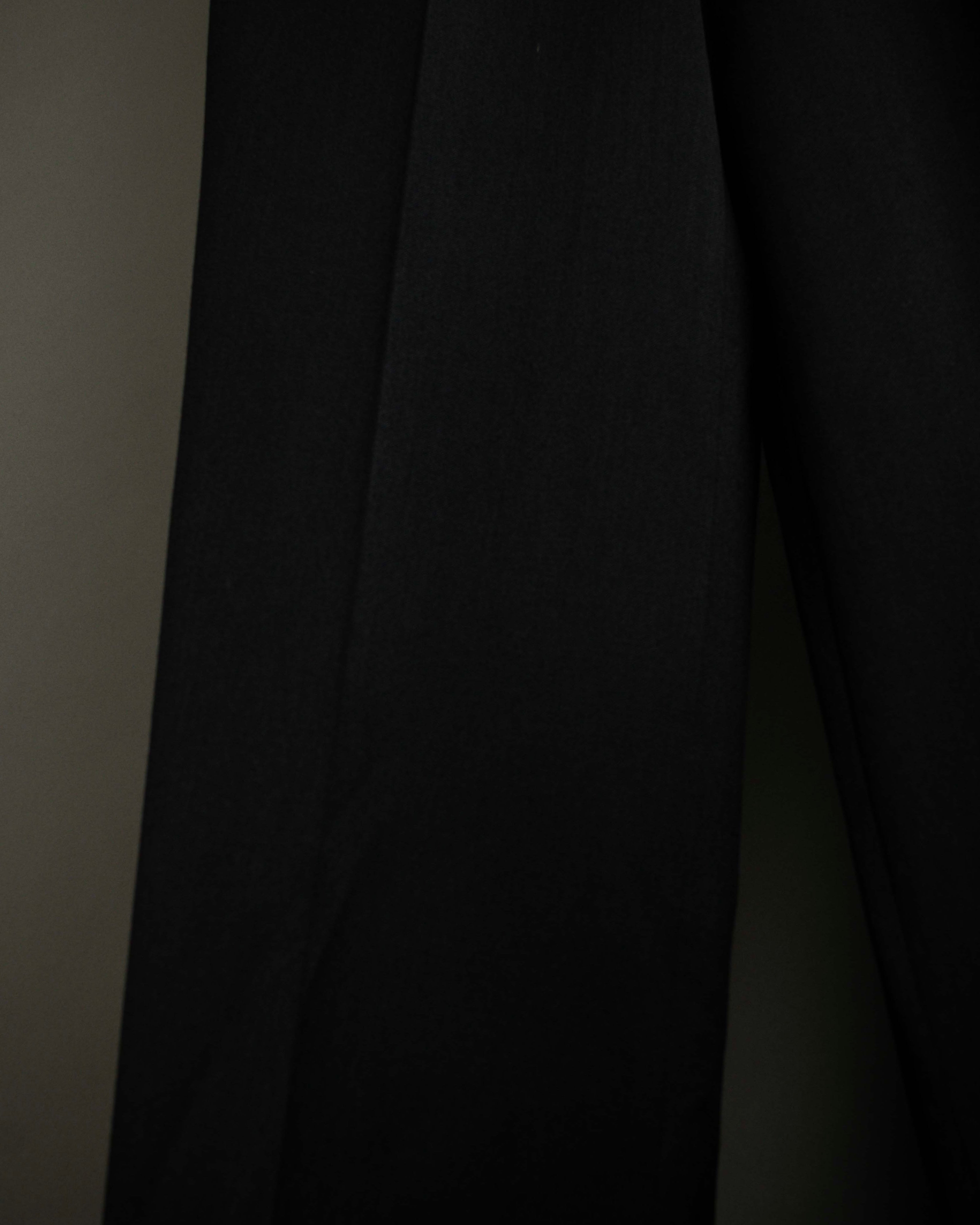 "CHANEL" Fringe design high waist straight cut slacks