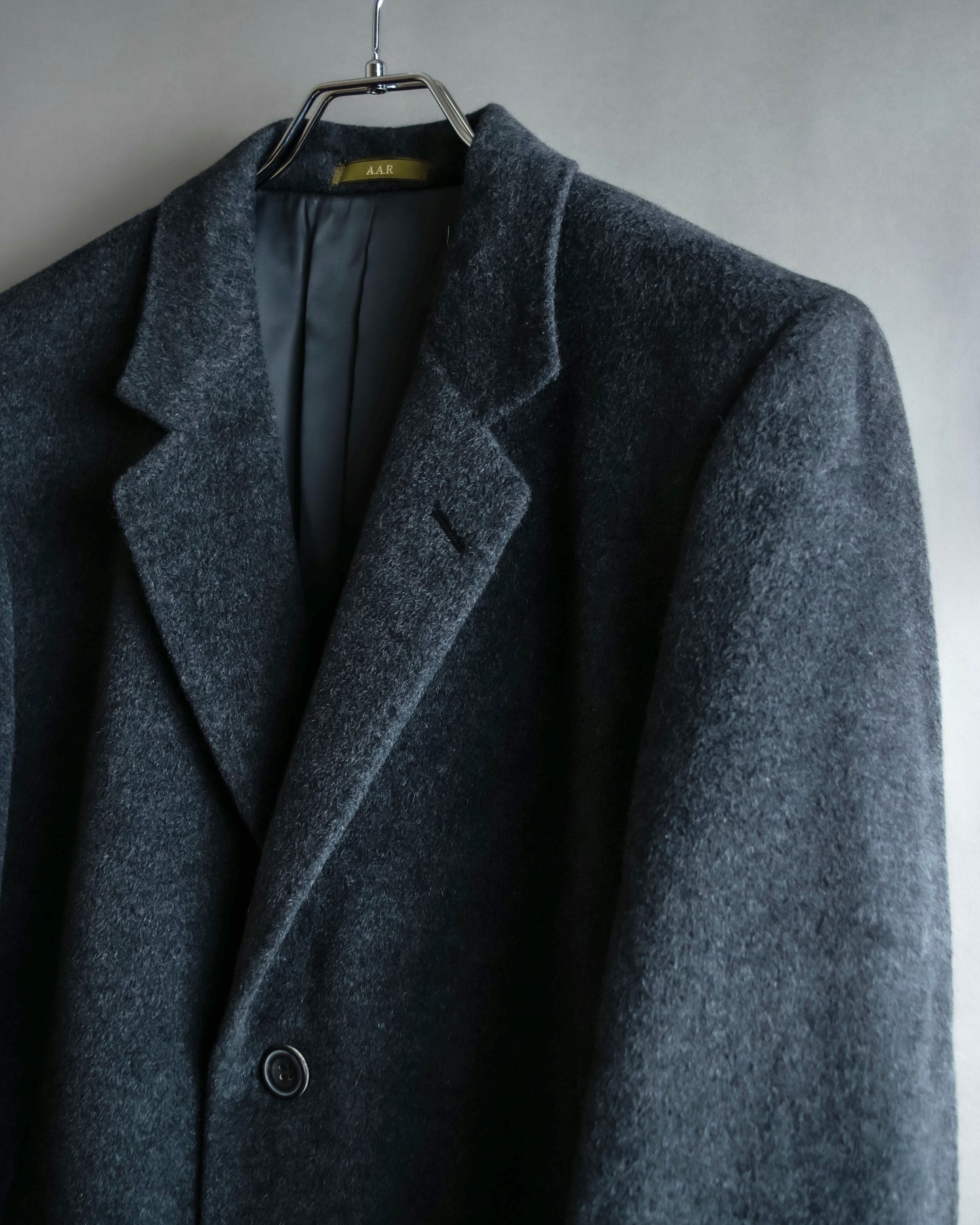 "GIANERANCO FERRE" Angora wool blend long chester coat