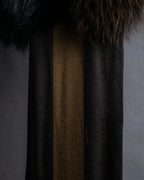 "FENDI" Two-tone striped fur docking stole