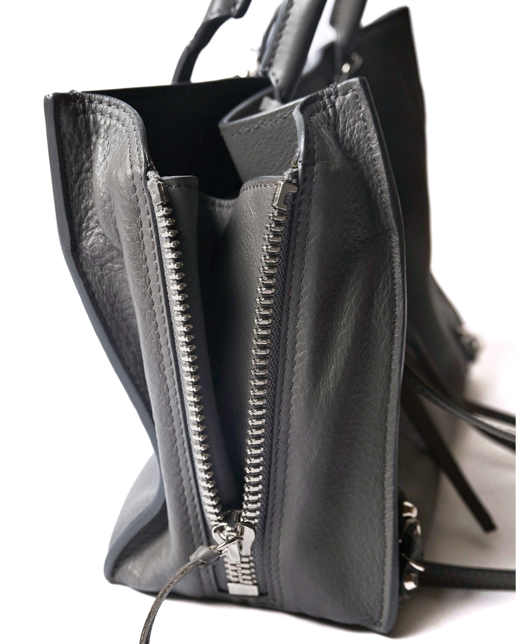 BALENCIAGA/ “Papier A6 ” Zip Around 2 Way Handbag Gray