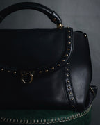 Salvatore Ferragamo Studded Gancini Top Handle Bag