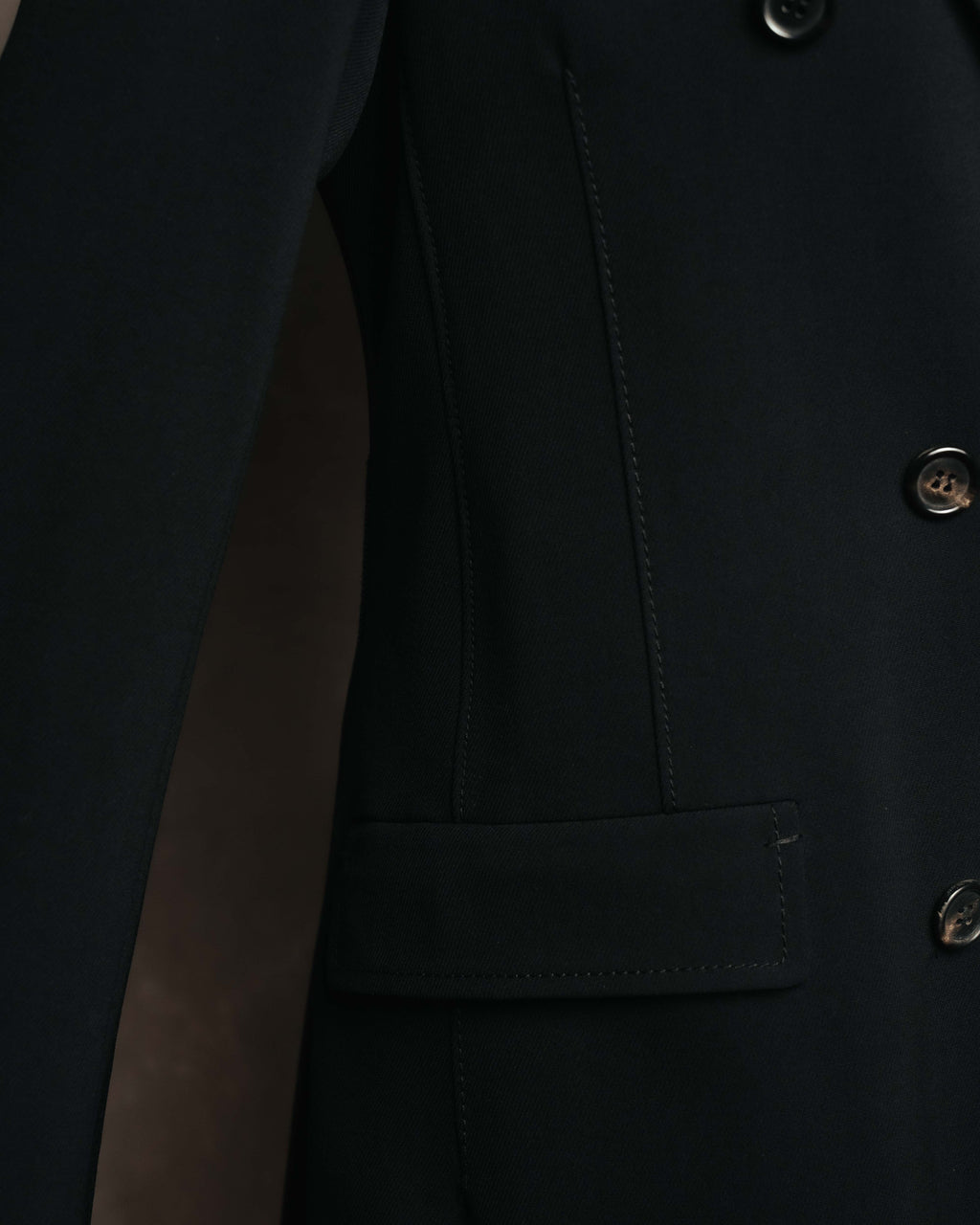"PRADA" 00's-10's Belted double-breasted wool coat