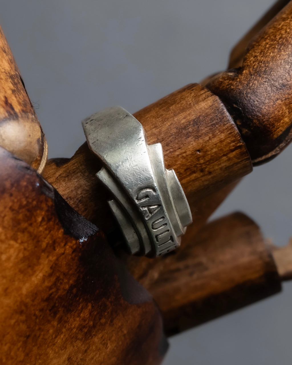 "JEAN PAUL GAULTIER" Logo engraved silver 925 ring