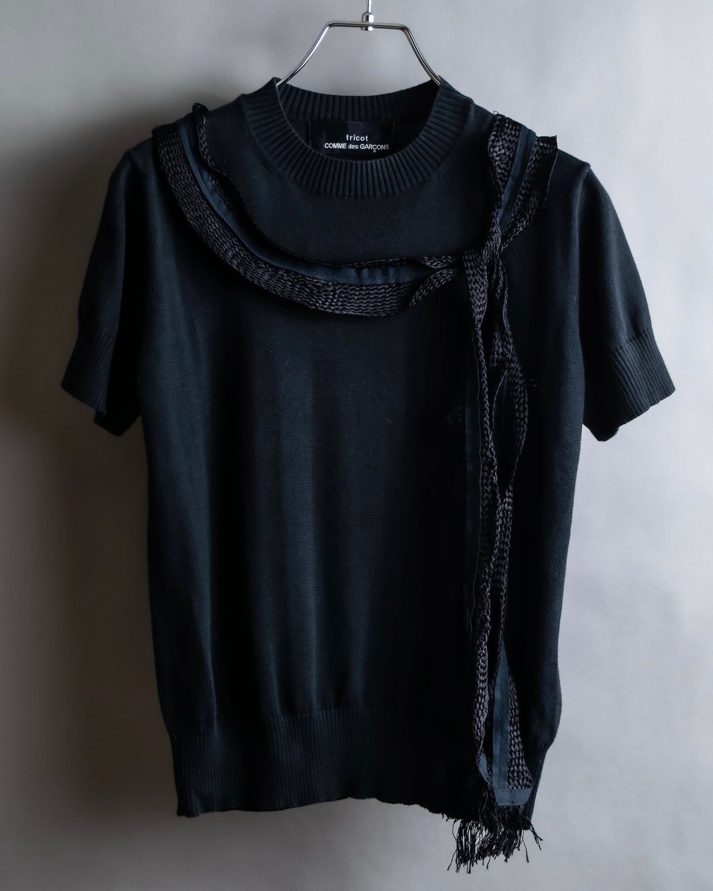 "tricot COMME des GARCONS" Wraparound dogging knit T shirt