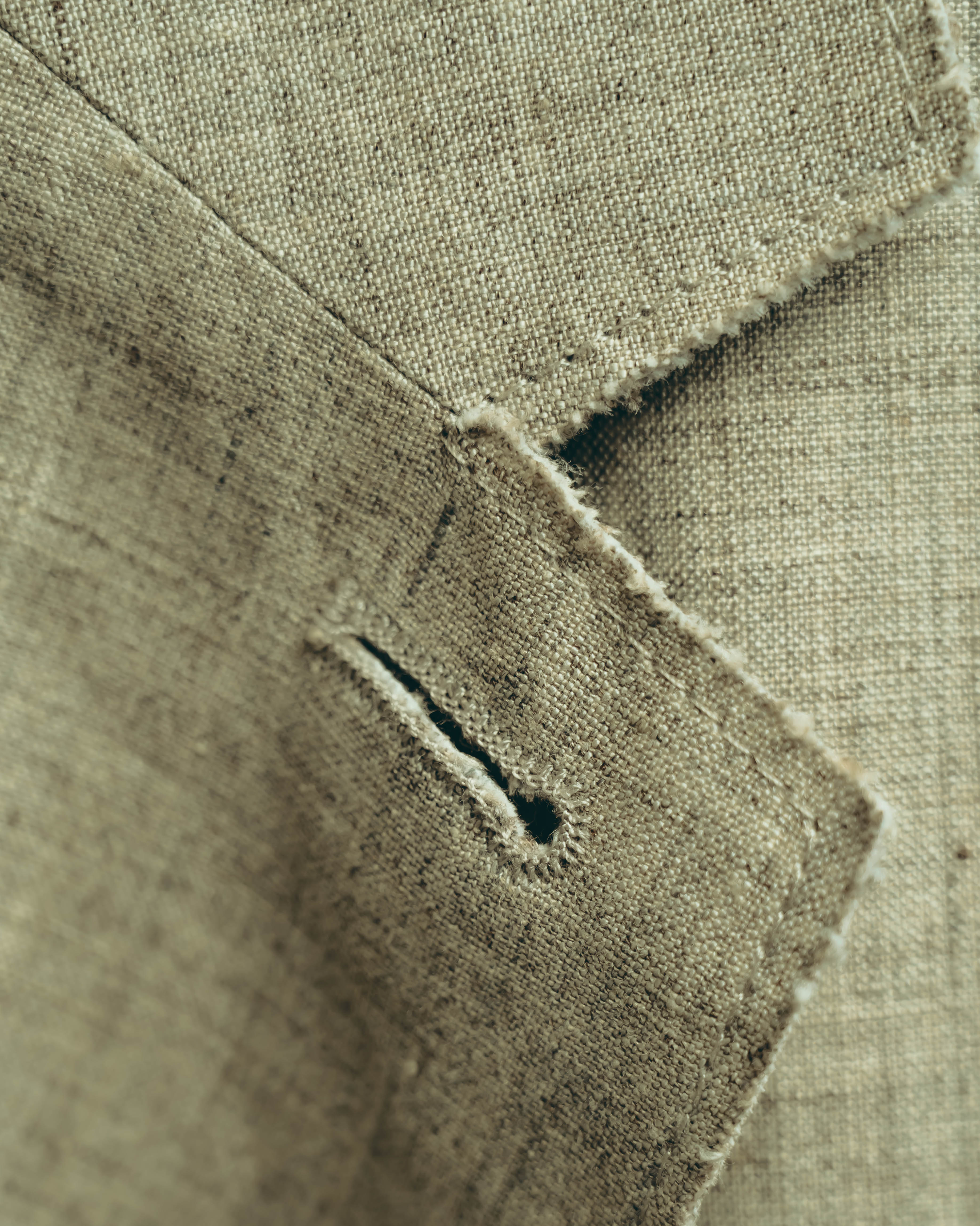 -SPECIAL- “Maison Martin Margiela” 2014SS raw-edge linen tailored jacket
