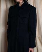 "Max Mara" Front pocket detail maxi length cashmere mix maxi length coat