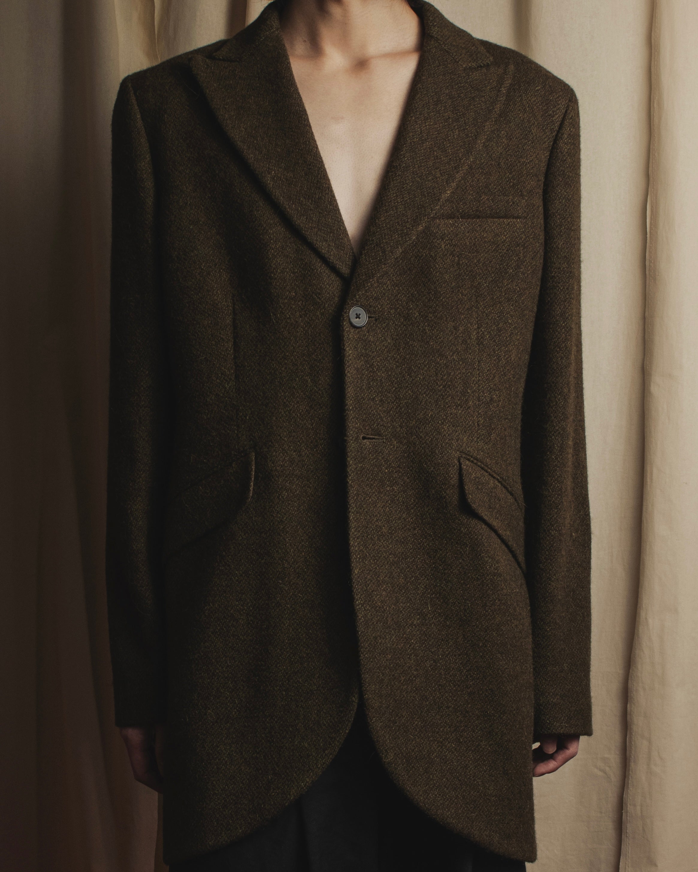 "Polo Ralph Lauren" Alpaca-blend long tailored jacket