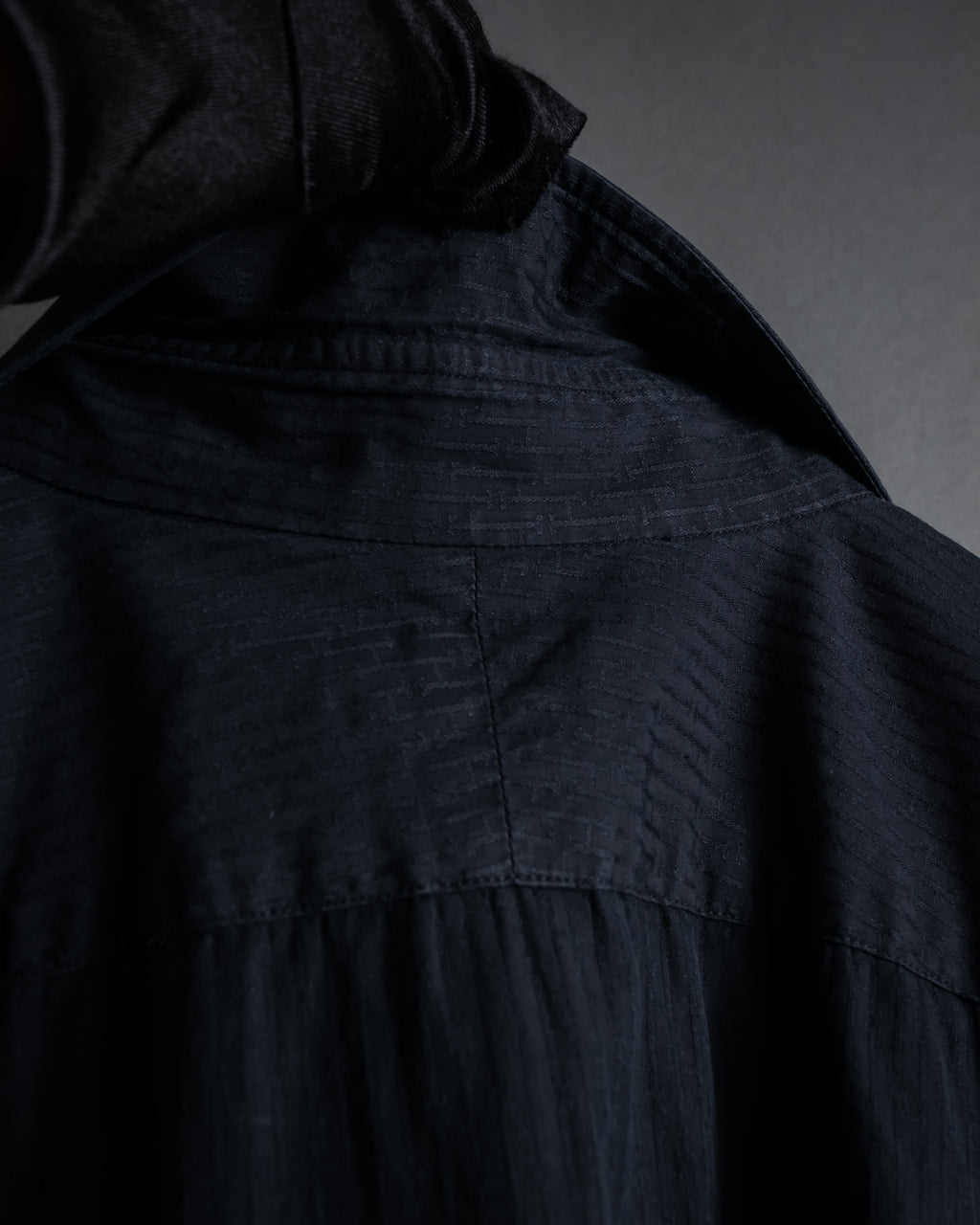 "HERMES" 90’s H-jacquard selier button shirt