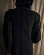 "GIORGIO ARMANI" Double-breasted charcoal gray super maxi chester coat