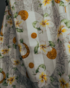 "CELINE" 90's Floral logo cotton square scarf