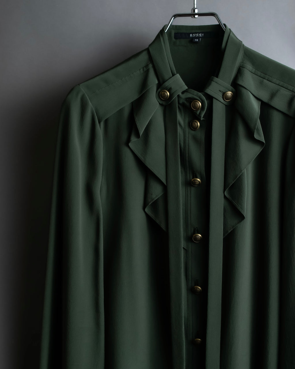 "GUCCI" Tab design bowtie blouse