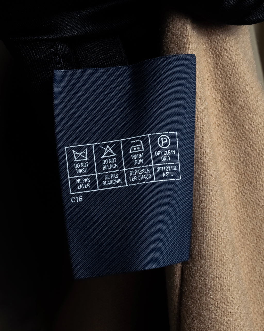 "BURBERRYS" Traditional detail double-breasted stand color trench coat