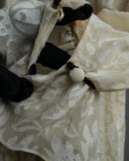 "Christian Dior" Jacquard balloon sleeve dress pullover