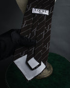 “LOEWE” 2000’s Script monogram silk tie