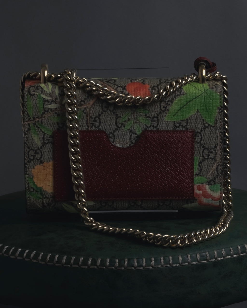 -SPECIAL- "GUCCI" Michele-era floral padlock design chain shoulder bag