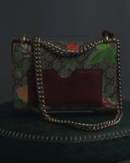 -SPECIAL- "GUCCI" Michele-era floral padlock design chain shoulder bag